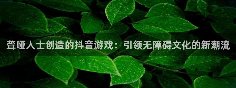 pp电子官网注册平台怎么样啊：聋哑人士创造的抖音游戏：引领无障碍文化的新潮流