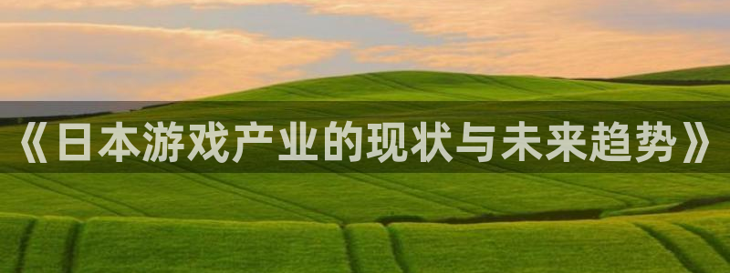 pp电子官网注册平台是什么意思：《日本游戏产业的现状与未来趋势》